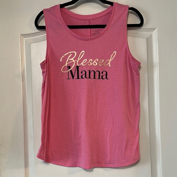 Pink Sleeveless Top - Blessed Mama - Picture 1 of 6